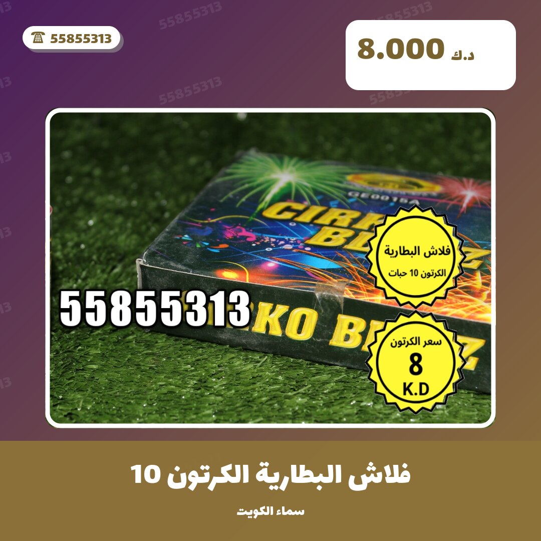 فلاش البطارية الكرتون 10 حبات في الكويت — السعر والتفاصيل